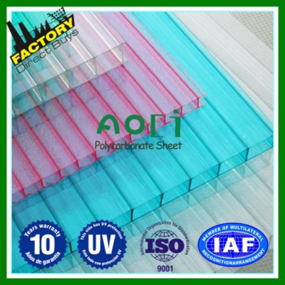 Clear Hollow Polycarbonate Sheet Polycarbonate Hollow Sheet